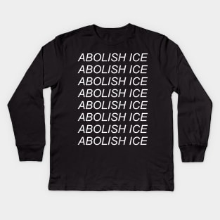 Abolish Ice - Repeating Kids Long Sleeve T-Shirt